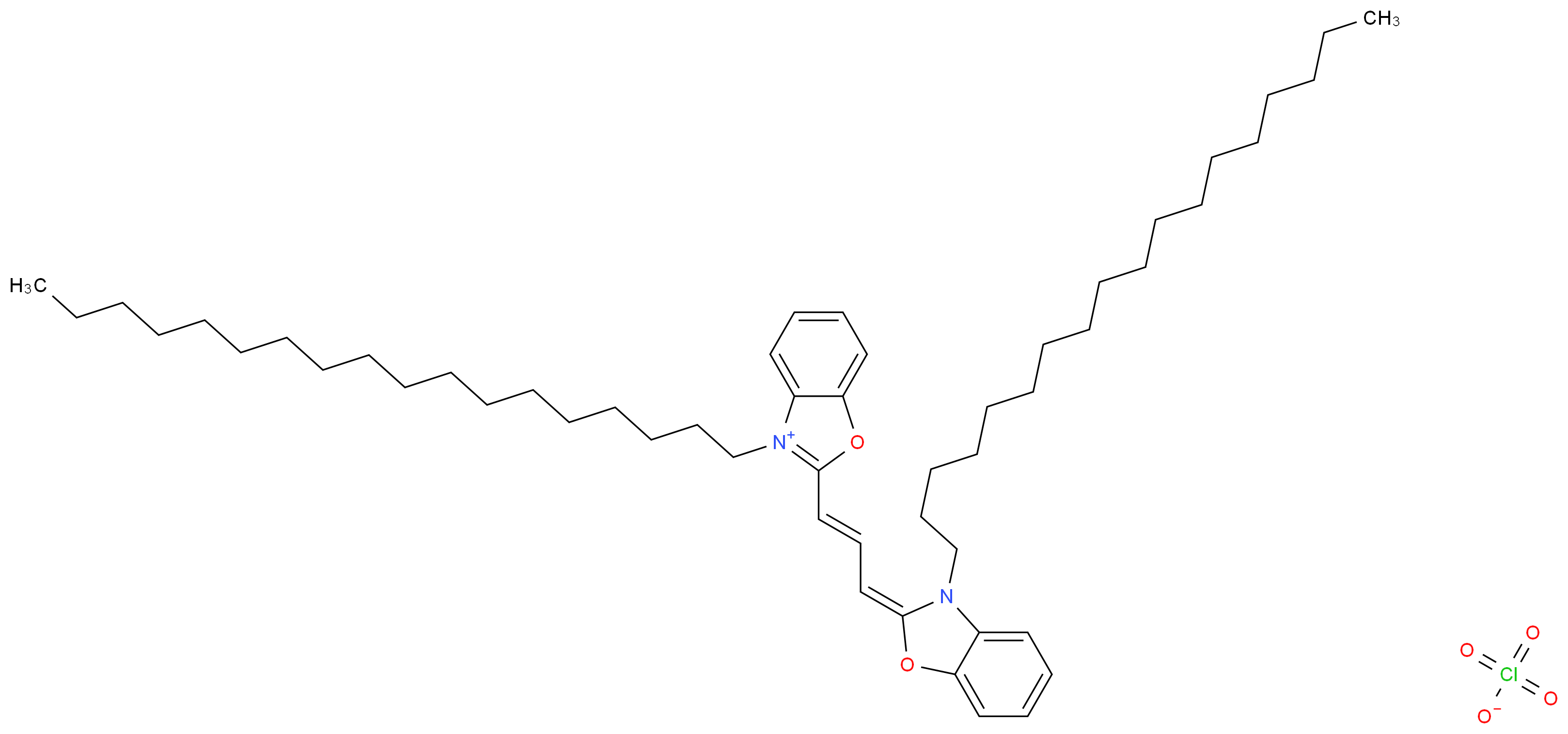 3,3′-Dioctadecyloxacarbocyanine perchlorate_Molecular_structure_CAS_34215-57-1)