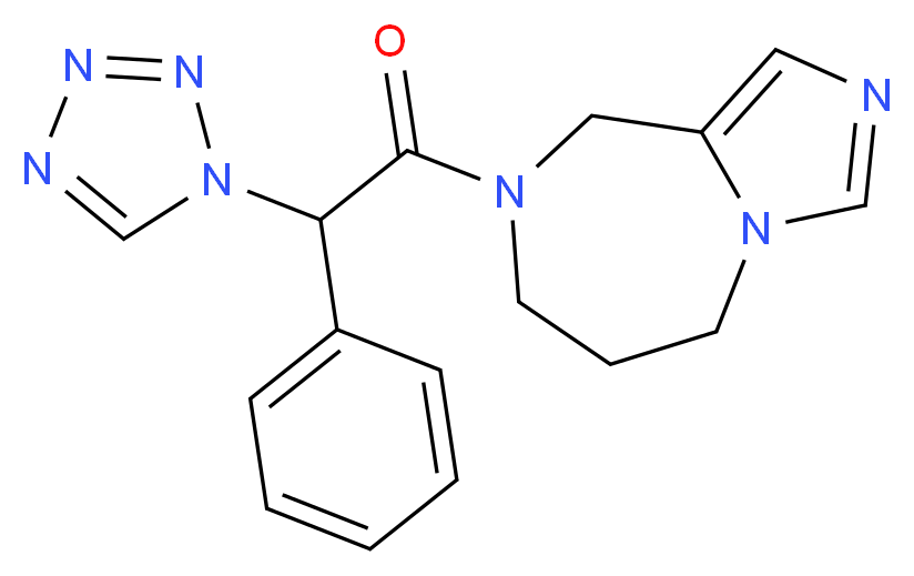 8-[phenyl(1H-tetrazol-1-yl)acetyl]-6,7,8,9-tetrahydro-5H-imidazo[1,5-a][1,4]diazepine_Molecular_structure_CAS_)