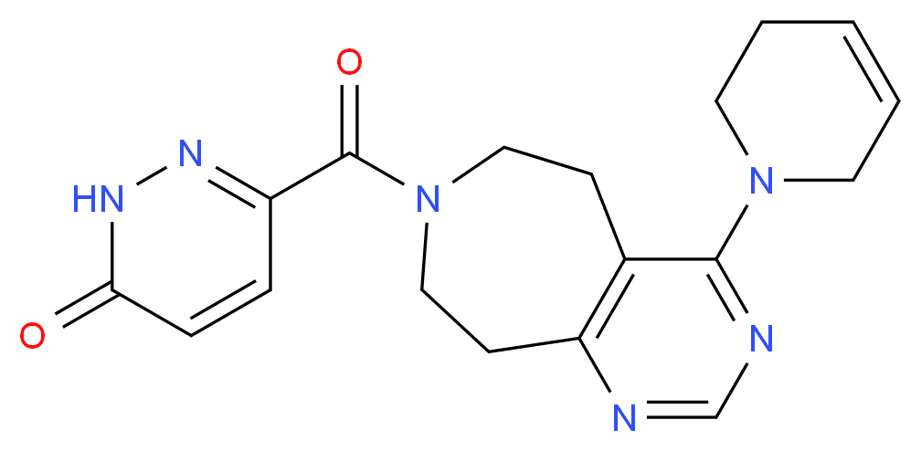 6-{[4-(3,6-dihydropyridin-1(2H)-yl)-5,6,8,9-tetrahydro-7H-pyrimido[4,5-d]azepin-7-yl]carbonyl}pyridazin-3(2H)-one_Molecular_structure_CAS_)
