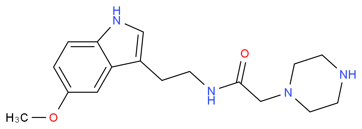 N-[2-(5-Methoxy-1H-indol-3-yl)ethyl]-2-piperazin-1-ylacetamide_Molecular_structure_CAS_)