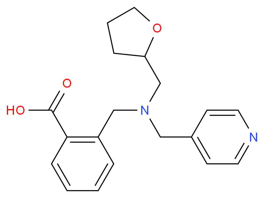 2-{[(pyridin-4-ylmethyl)(tetrahydrofuran-2-ylmethyl)amino]methyl}benzoic acid_Molecular_structure_CAS_)