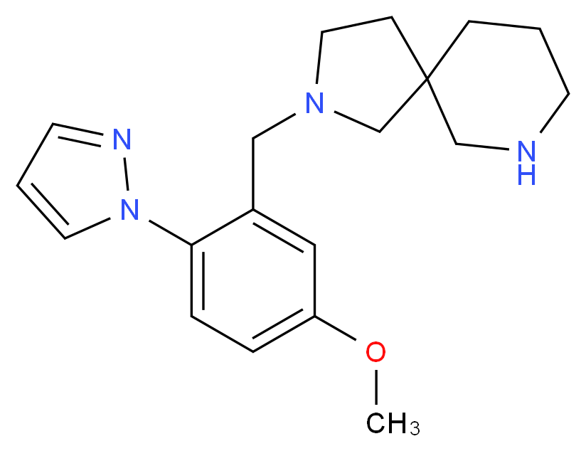 2-[5-methoxy-2-(1H-pyrazol-1-yl)benzyl]-2,7-diazaspiro[4.5]decane_Molecular_structure_CAS_)