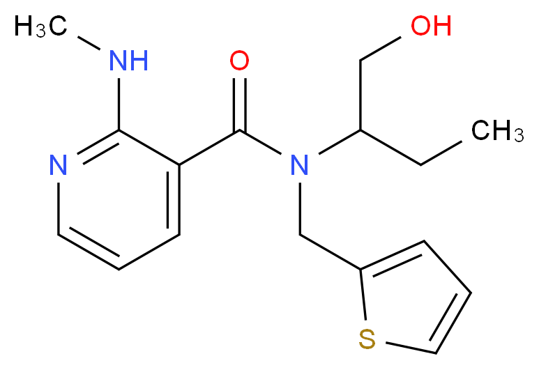 N-[1-(hydroxymethyl)propyl]-2-(methylamino)-N-(2-thienylmethyl)nicotinamide_Molecular_structure_CAS_)