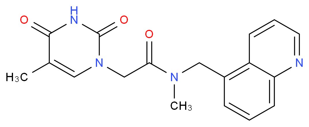 N-methyl-2-(5-methyl-2,4-dioxo-3,4-dihydro-1(2H)-pyrimidinyl)-N-(5-quinolinylmethyl)acetamide_Molecular_structure_CAS_)