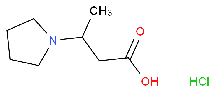 3-Pyrrolidin-1-ylbutanoic acid hydrochloride_Molecular_structure_CAS_)