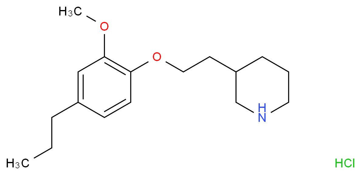 3-[2-(2-Methoxy-4-propylphenoxy)ethyl]piperidine hydrochloride_Molecular_structure_CAS_)