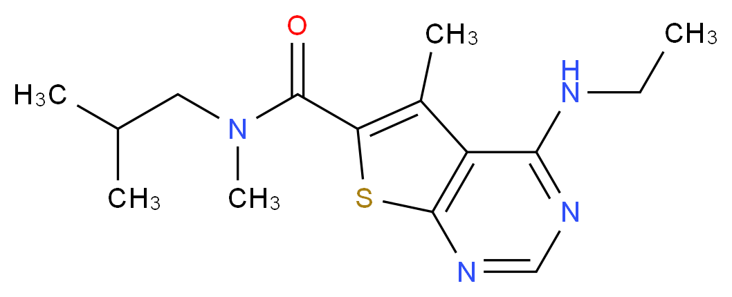 4-(ethylamino)-N-isobutyl-N,5-dimethylthieno[2,3-d]pyrimidine-6-carboxamide_Molecular_structure_CAS_)