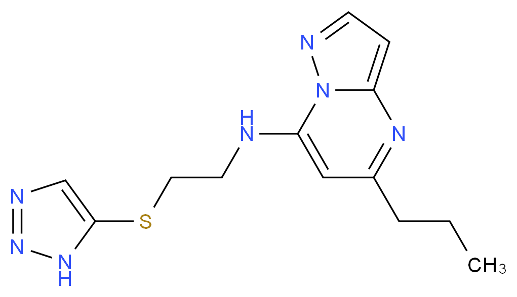 5-propyl-N-[2-(1H-1,2,3-triazol-5-ylthio)ethyl]pyrazolo[1,5-a]pyrimidin-7-amine_Molecular_structure_CAS_)