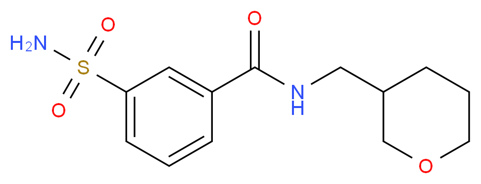 3-(aminosulfonyl)-N-(tetrahydro-2H-pyran-3-ylmethyl)benzamide_Molecular_structure_CAS_)