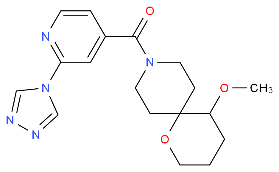 5-methoxy-9-[2-(4H-1,2,4-triazol-4-yl)isonicotinoyl]-1-oxa-9-azaspiro[5.5]undecane_Molecular_structure_CAS_)