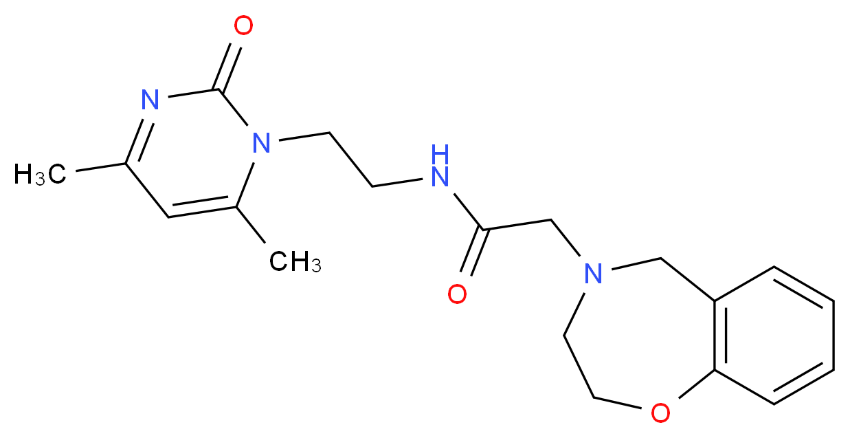 2-(2,3-dihydro-1,4-benzoxazepin-4(5H)-yl)-N-[2-(4,6-dimethyl-2-oxopyrimidin-1(2H)-yl)ethyl]acetamide_Molecular_structure_CAS_)