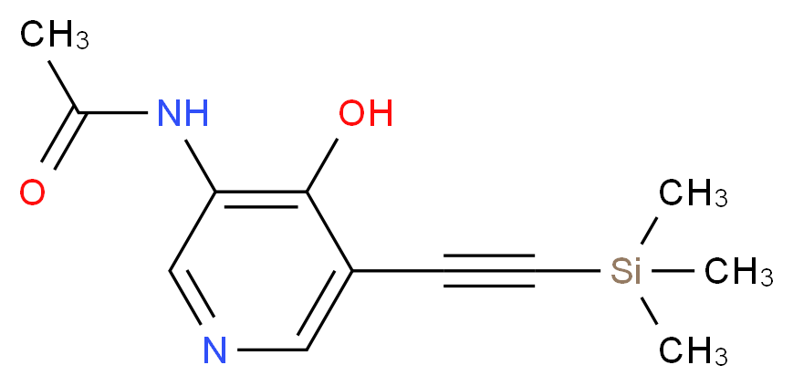 N-(4-Hydroxy-5-((trimethylsilyl)ethynyl)pyridin-3-yl)acetamide_Molecular_structure_CAS_1203499-31-3)