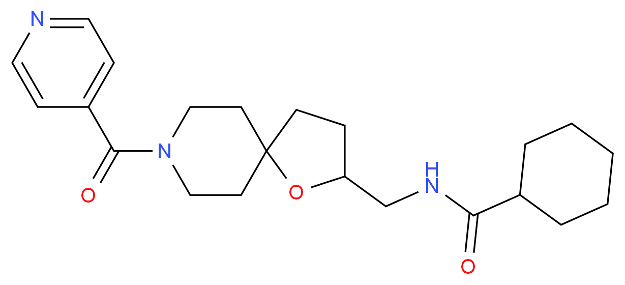 N-[(8-isonicotinoyl-1-oxa-8-azaspiro[4.5]dec-2-yl)methyl]cyclohexanecarboxamide_Molecular_structure_CAS_)