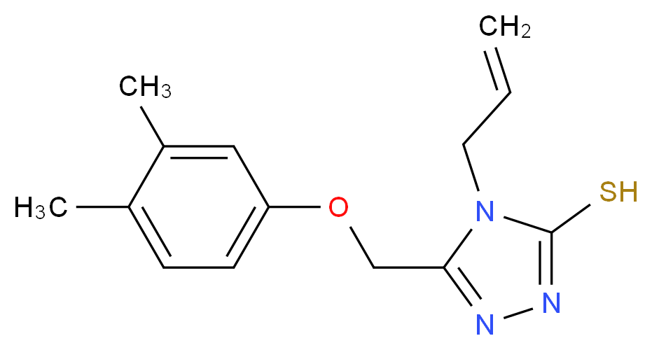 4-Allyl-5-[(3,4-dimethylphenoxy)methyl]-4H-1,2,4-triazole-3-thiol_Molecular_structure_CAS_)