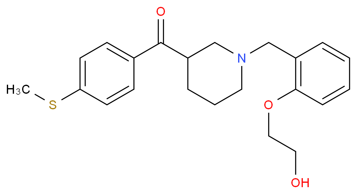 {1-[2-(2-hydroxyethoxy)benzyl]piperidin-3-yl}[4-(methylthio)phenyl]methanone_Molecular_structure_CAS_)