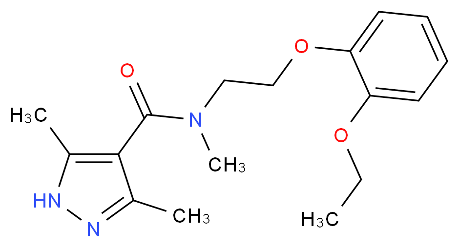 N-[2-(2-ethoxyphenoxy)ethyl]-N,3,5-trimethyl-1H-pyrazole-4-carboxamide_Molecular_structure_CAS_)