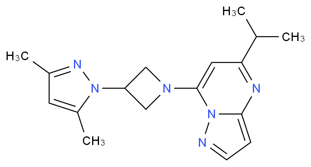 7-[3-(3,5-dimethyl-1H-pyrazol-1-yl)-1-azetidinyl]-5-isopropylpyrazolo[1,5-a]pyrimidine_Molecular_structure_CAS_)