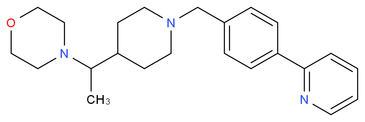 4-(1-{1-[4-(2-pyridinyl)benzyl]-4-piperidinyl}ethyl)morpholine_Molecular_structure_CAS_)