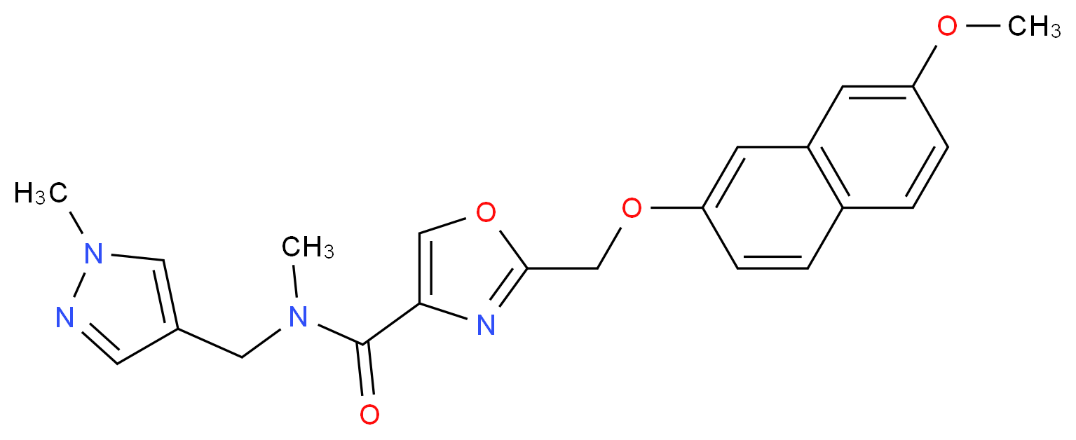 2-{[(7-methoxy-2-naphthyl)oxy]methyl}-N-methyl-N-[(1-methyl-1H-pyrazol-4-yl)methyl]-1,3-oxazole-4-carboxamide_Molecular_structure_CAS_)