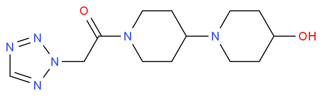1'-(2H-tetrazol-2-ylacetyl)-1,4'-bipiperidin-4-ol_Molecular_structure_CAS_)