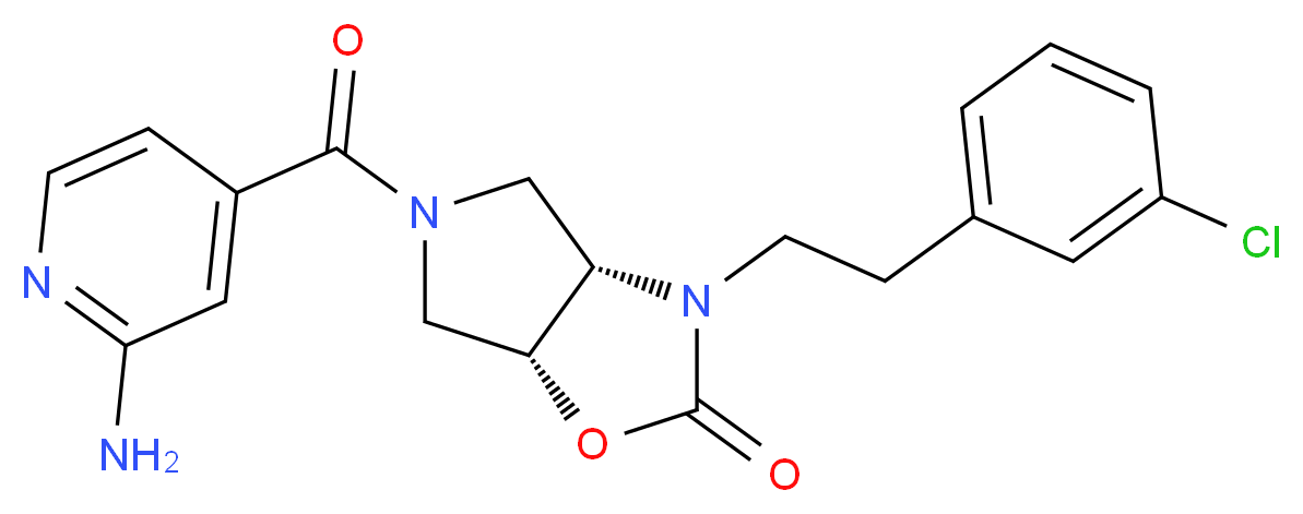 (3aS*,6aR*)-5-(2-aminoisonicotinoyl)-3-[2-(3-chlorophenyl)ethyl]hexahydro-2H-pyrrolo[3,4-d][1,3]oxazol-2-one_Molecular_structure_CAS_)