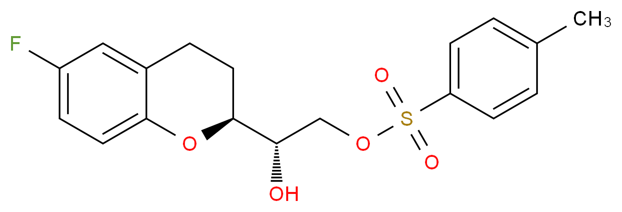 (1'S,2S)-2-(2'-Tosyl-1',2'-dihydroxyethyl)-6-fluorochromane_Molecular_structure_CAS_905454-58-2)