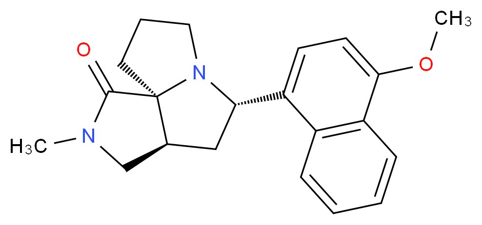 (3aS*,5S*,9aS*)-5-(4-methoxy-1-naphthyl)-2-methylhexahydro-7H-pyrrolo[3,4-g]pyrrolizin-1(2H)-one_Molecular_structure_CAS_)