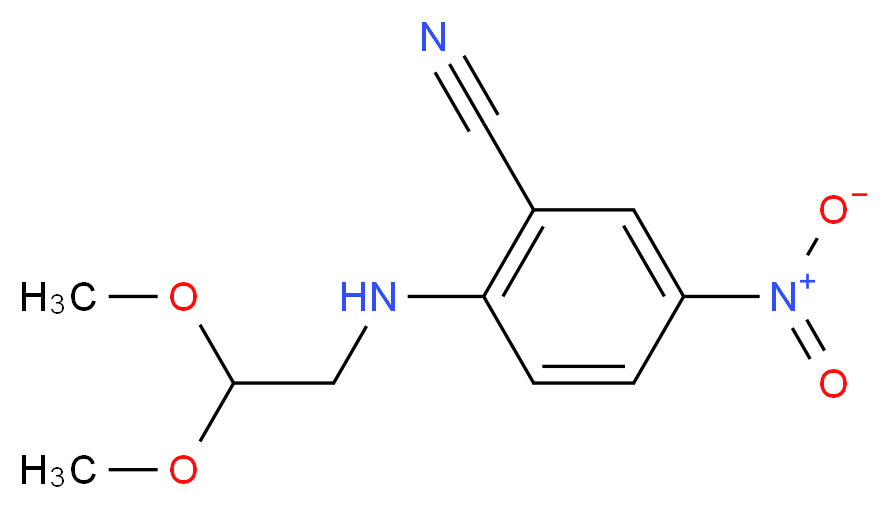 2-[(2,2-Dimethoxyethyl)amino]-5-nitrobenzonitrile_Molecular_structure_CAS_)