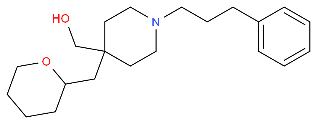 [1-(3-phenylpropyl)-4-(tetrahydro-2H-pyran-2-ylmethyl)-4-piperidinyl]methanol_Molecular_structure_CAS_)