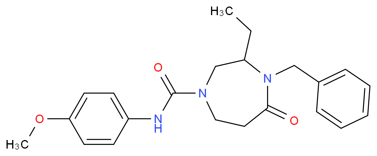 4-benzyl-3-ethyl-N-(4-methoxyphenyl)-5-oxo-1,4-diazepane-1-carboxamide_Molecular_structure_CAS_)