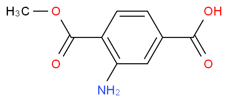 3-Amino-4-(methoxycarbonyl)benzoic acid_Molecular_structure_CAS_60728-41-8)
