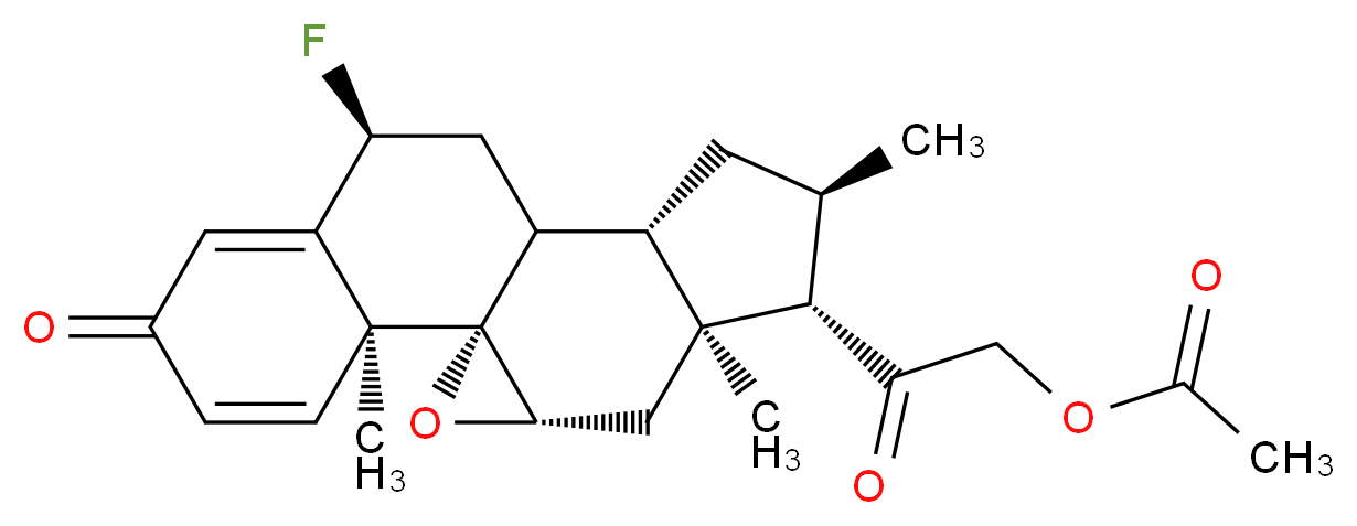 (6α,9β,11β,16α)-21-(Acetyloxy)-9,11-epoxy-6-fluoro-16-methyl-pregna-1,4-diene-3,20-dione_Molecular_structure_CAS_61618-91-5)