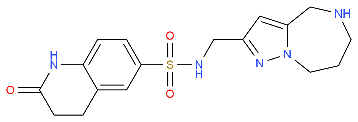 2-oxo-N-(5,6,7,8-tetrahydro-4H-pyrazolo[1,5-a][1,4]diazepin-2-ylmethyl)-1,2,3,4-tetrahydroquinoline-6-sulfonamide_Molecular_structure_CAS_)