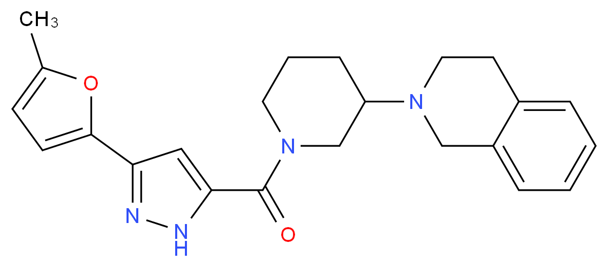 2-(1-{[3-(5-methyl-2-furyl)-1H-pyrazol-5-yl]carbonyl}-3-piperidinyl)-1,2,3,4-tetrahydroisoquinoline_Molecular_structure_CAS_)