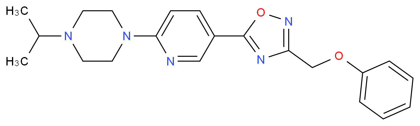 1-isopropyl-4-{5-[3-(phenoxymethyl)-1,2,4-oxadiazol-5-yl]-2-pyridinyl}piperazine_Molecular_structure_CAS_)