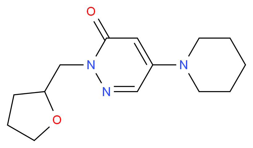 5-piperidin-1-yl-2-(tetrahydrofuran-2-ylmethyl)pyridazin-3(2H)-one_Molecular_structure_CAS_)