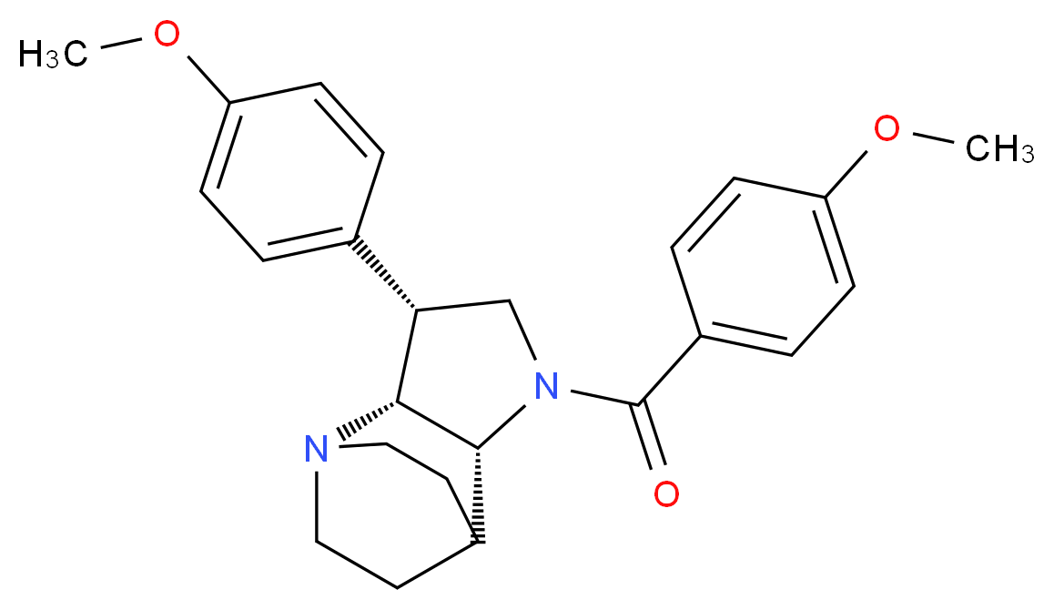 (3R*,3aR*,7aR*)-1-(4-methoxybenzoyl)-3-(4-methoxyphenyl)octahydro-4,7-ethanopyrrolo[3,2-b]pyridine_Molecular_structure_CAS_)