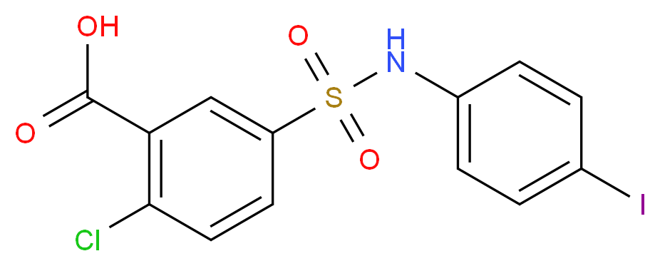 2-Chloro-5-(4-iodo-phenylsulfamoyl)-benzoic acid_Molecular_structure_CAS_)