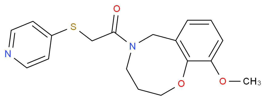 10-methoxy-5-[(pyridin-4-ylthio)acetyl]-3,4,5,6-tetrahydro-2H-1,5-benzoxazocine_Molecular_structure_CAS_)