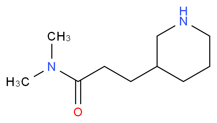 N,N-dimethyl-3-(3-piperidinyl)propanamide_Molecular_structure_CAS_138304-80-0)
