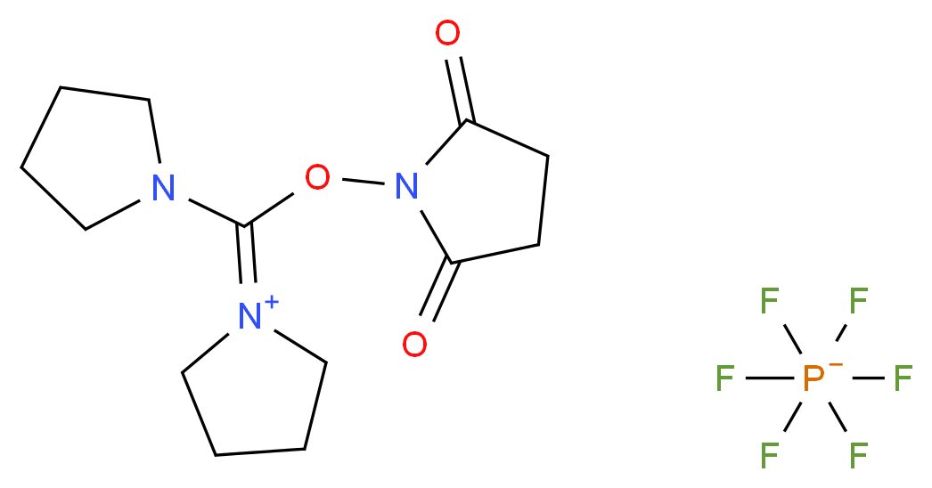 Dipyrrolidino(N-succinimidyloxy)carbenium hexafluorophosphate_Molecular_structure_CAS_207683-26-9)