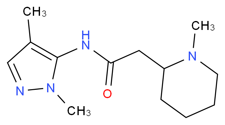 N-(1,4-dimethyl-1H-pyrazol-5-yl)-2-(1-methyl-2-piperidinyl)acetamide_Molecular_structure_CAS_)