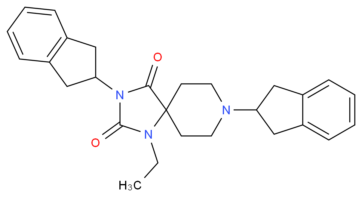 3,8-di-2,3-dihydro-1H-inden-2-yl-1-ethyl-1,3,8-triazaspiro[4.5]decane-2,4-dione_Molecular_structure_CAS_)