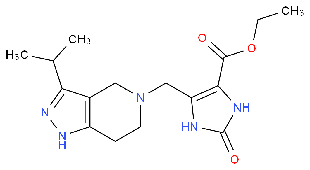 ethyl 5-[(3-isopropyl-1,4,6,7-tetrahydro-5H-pyrazolo[4,3-c]pyridin-5-yl)methyl]-2-oxo-2,3-dihydro-1H-imidazole-4-carboxylate_Molecular_structure_CAS_)
