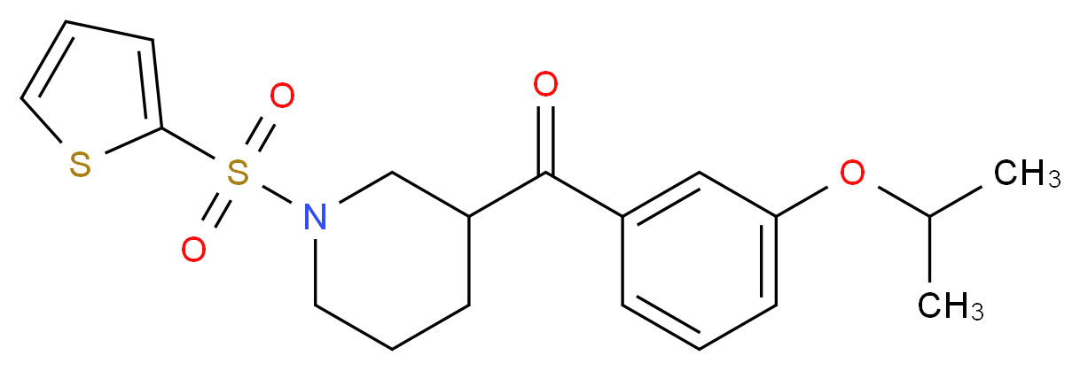 (3-isopropoxyphenyl)[1-(2-thienylsulfonyl)-3-piperidinyl]methanone_Molecular_structure_CAS_)