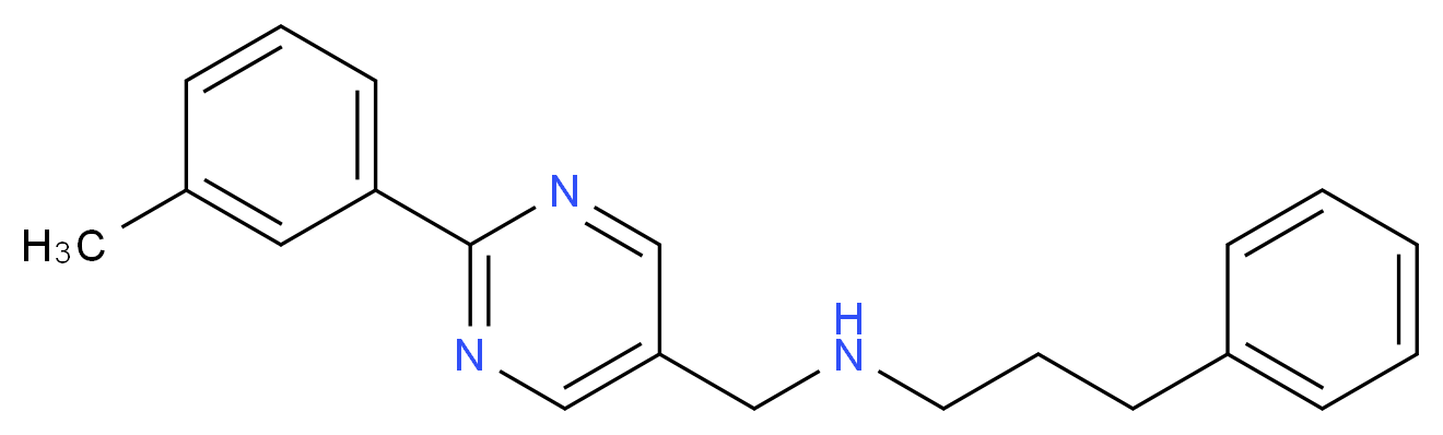 N-{[2-(3-methylphenyl)pyrimidin-5-yl]methyl}-3-phenylpropan-1-amine_Molecular_structure_CAS_)