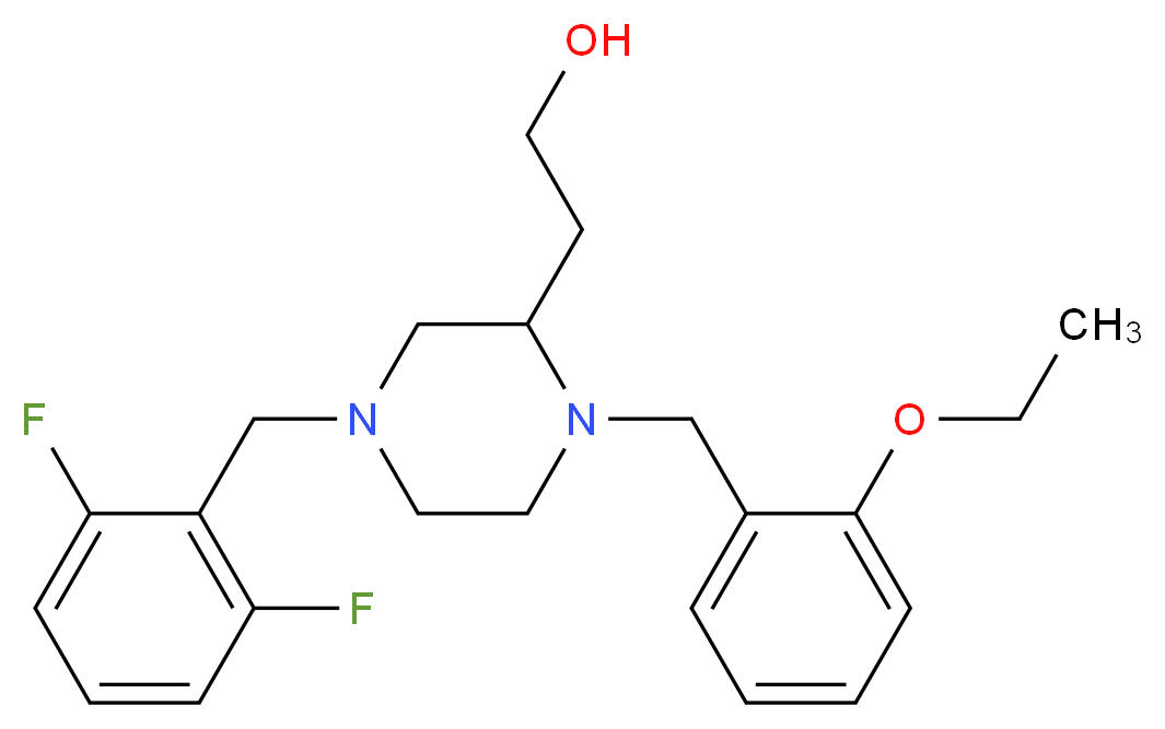 2-[4-(2,6-difluorobenzyl)-1-(2-ethoxybenzyl)-2-piperazinyl]ethanol_Molecular_structure_CAS_)