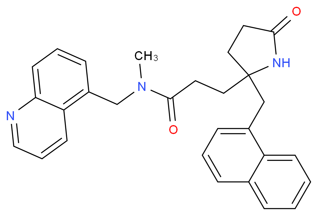 N-methyl-3-[2-(1-naphthylmethyl)-5-oxo-2-pyrrolidinyl]-N-(5-quinolinylmethyl)propanamide_Molecular_structure_CAS_)