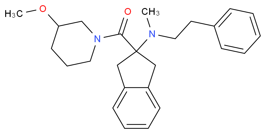 2-[(3-methoxy-1-piperidinyl)carbonyl]-N-methyl-N-(2-phenylethyl)-2-indanamine_Molecular_structure_CAS_)