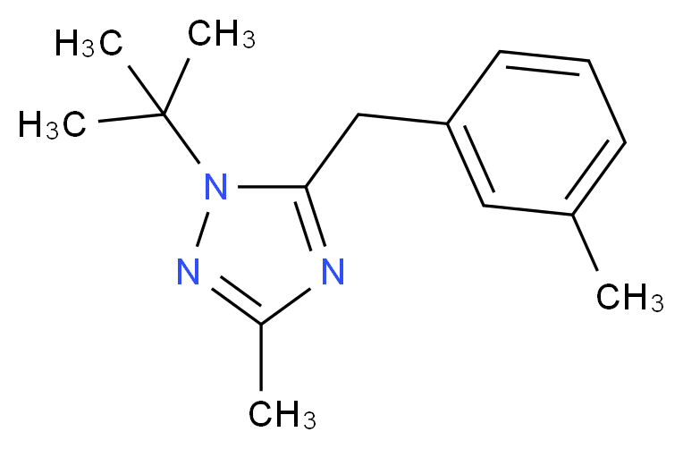 1-tert-butyl-3-methyl-5-(3-methylbenzyl)-1H-1,2,4-triazole_Molecular_structure_CAS_)